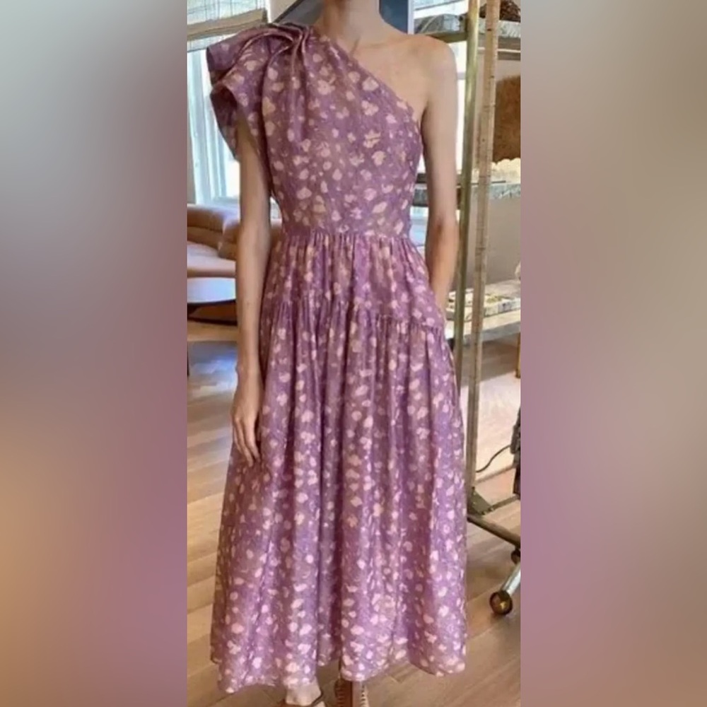 Elegant Pink Floral Women's Dress